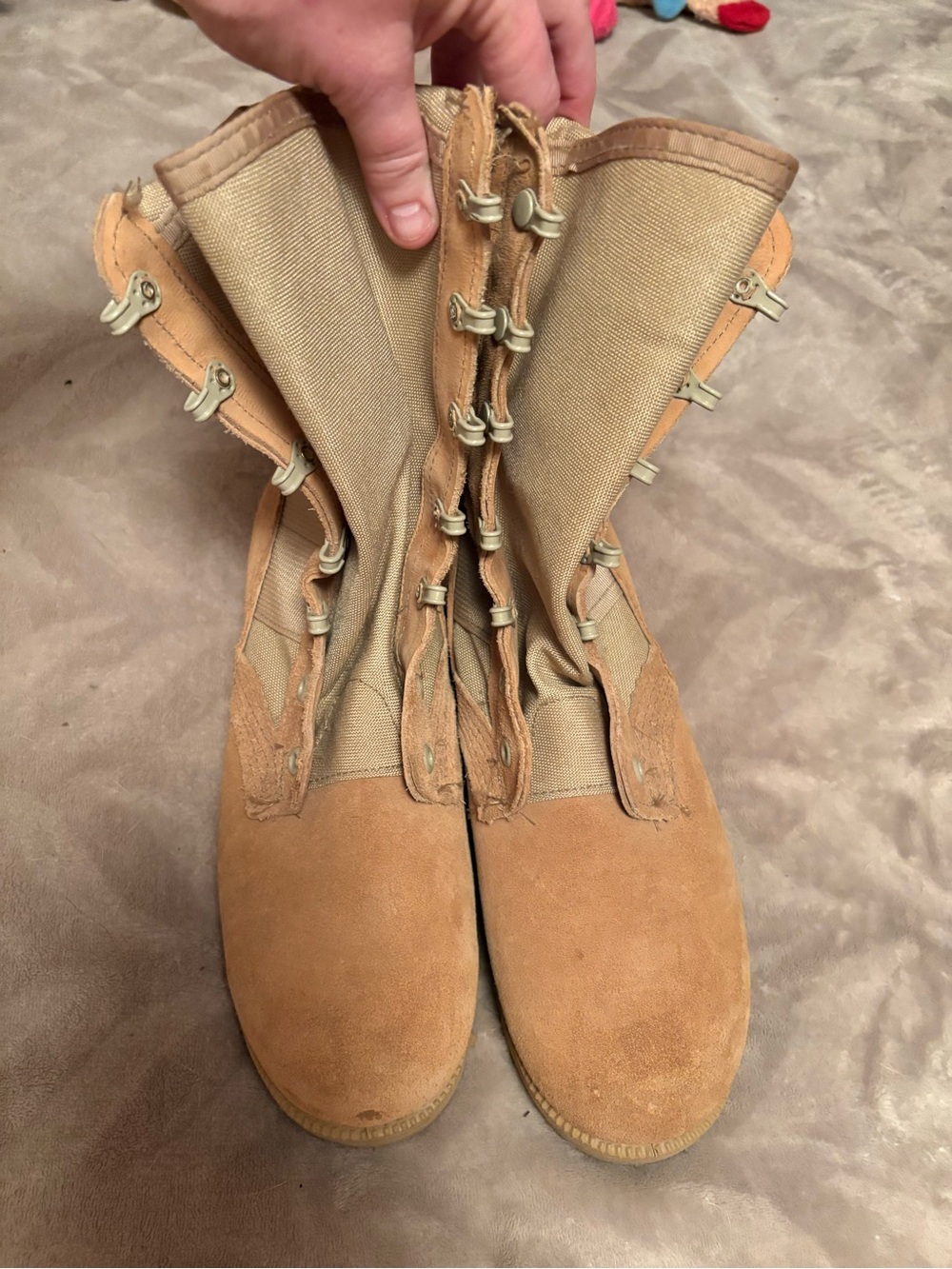 Men’s Vibram Suede Lace-Up Combat Boots